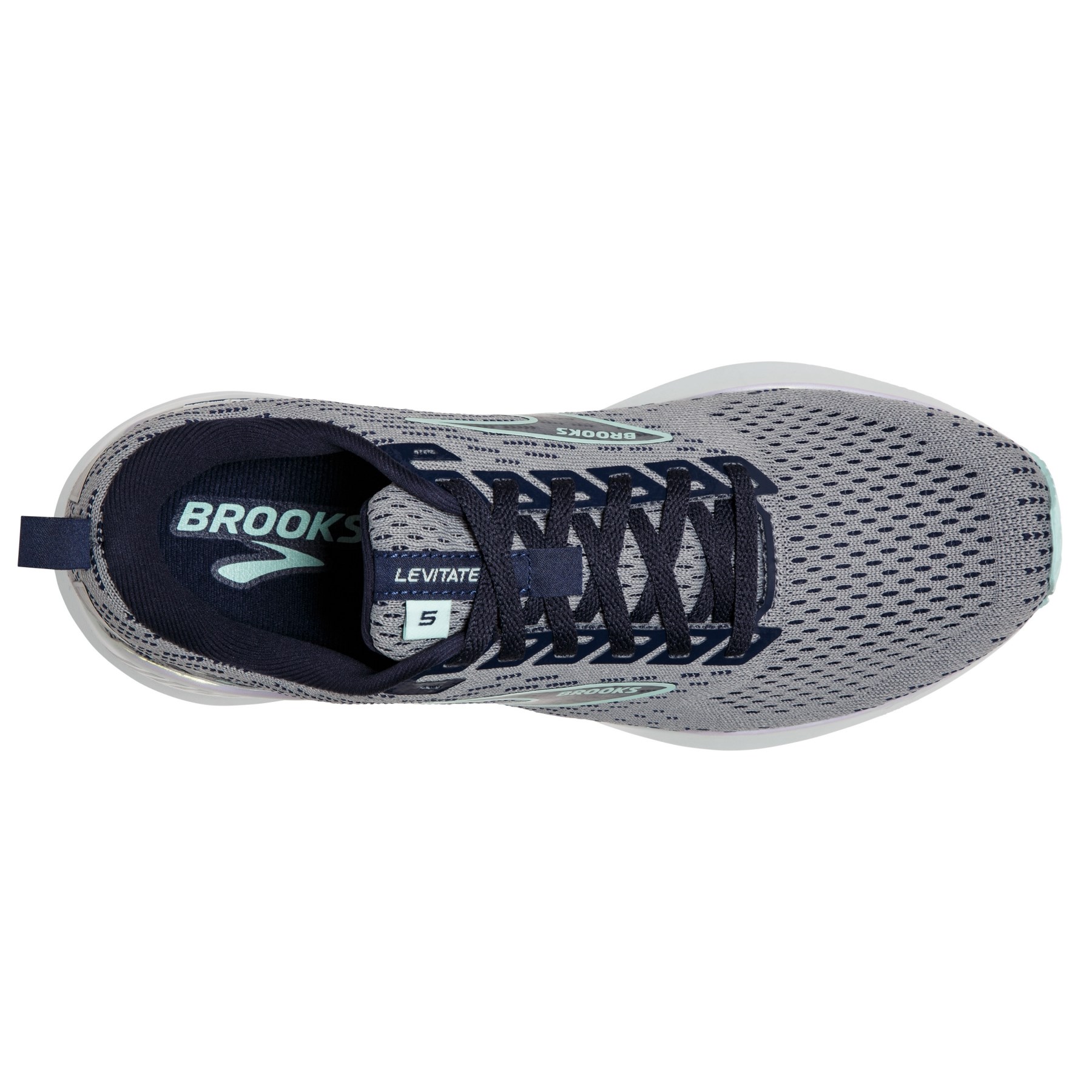 Brooks Womens Levitate GTS 5 Grey / Peacoat / Blue Light