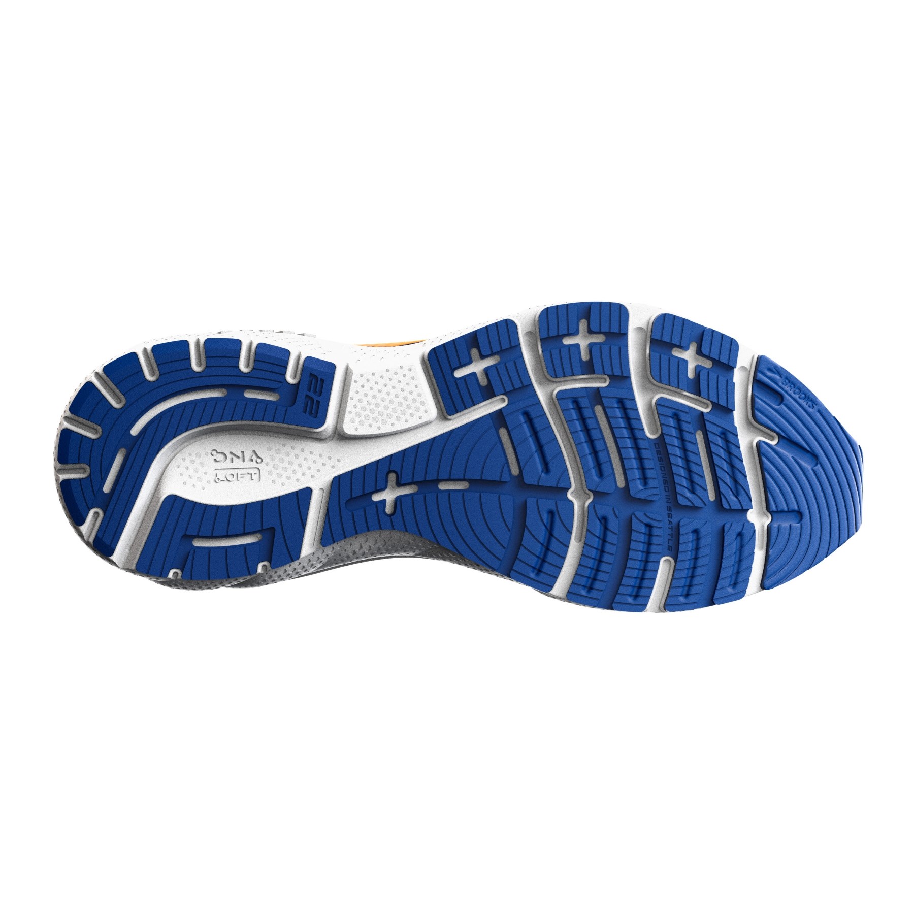 Brooks Mens Adrenaline GTS 22 Peacoat / Orange / White