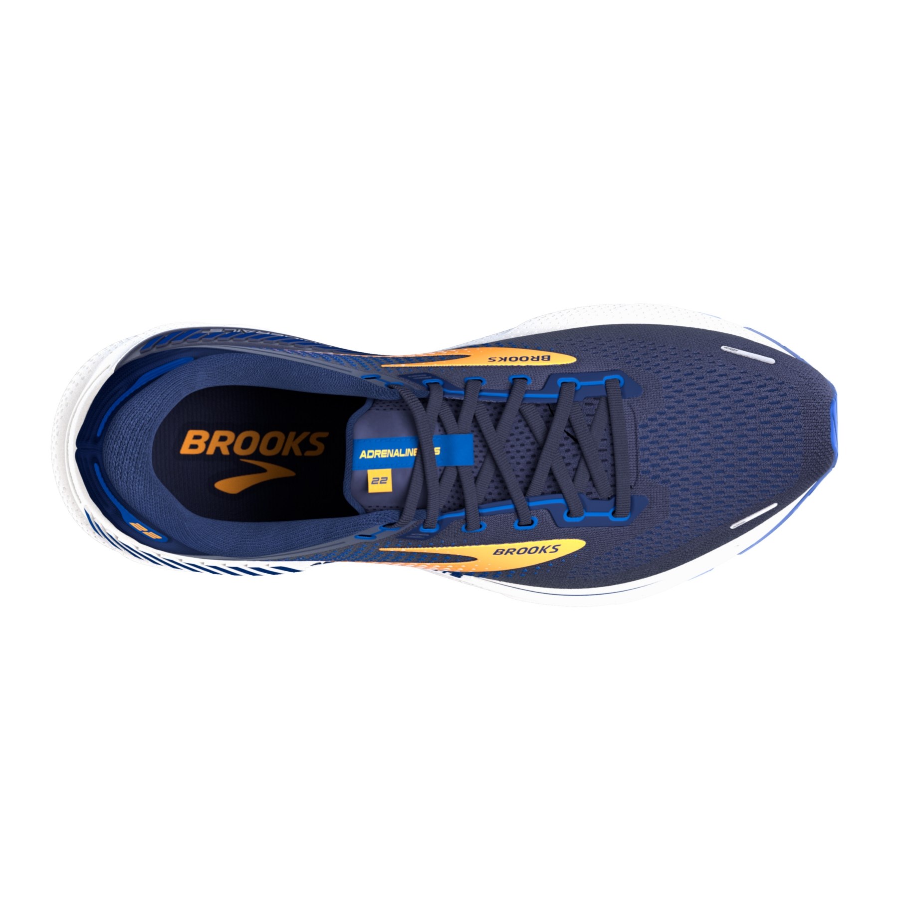 Brooks Mens Adrenaline GTS 22 Wide Peacoat / Orange