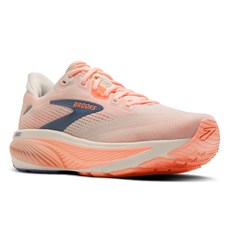 Brooks Womens Ghost 18 Wide | White / Cyber Peach
