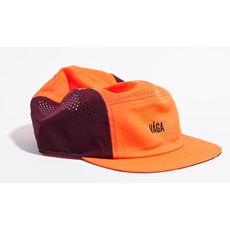 VAGA  Feather Racing Cap | Neon Orange / Plum