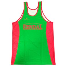 Kendal AC Mens Vest V2 | Green / Red