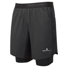 Ron Hill Mens Tech 7 Inch Twin Short | Black