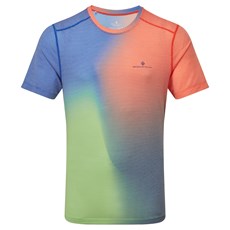 Ron Hill Mens Tech Golden Hour Tee | Dark Cobalt Merge