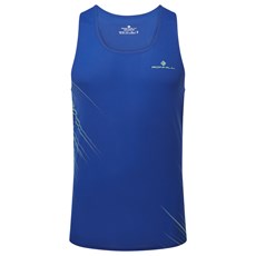 Ron Hill Mens Tech Race Vest | Dark Cobalt / Fluo Green