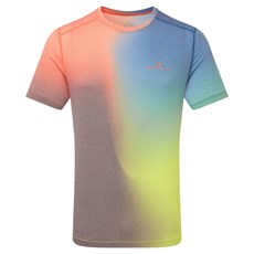 Ron Hill Mens Tech Golden Hour SS Tee | Ron Hill Red Merge