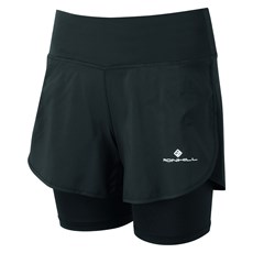 Ron Hill Womens Tech 4.5 Inch 2 in 1 Short | Black
