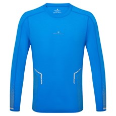 Ron Hill Mens Tech Reflect LS Tee | Electric Blue Marl
