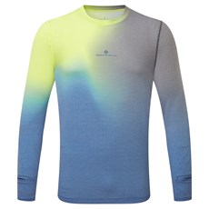 Ron Hill Mens Tech Golden Hour LS Tee | Glacier Merge