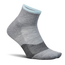 Feetures Trail Max Cushion Quarter Crew | Light Grey