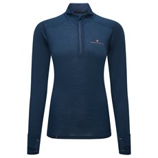 Ron Hill Womens Tech Merino HZ | Dark Navy / Dusty Tulip