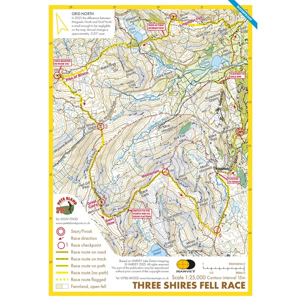 Harvey Three Shires Race Map