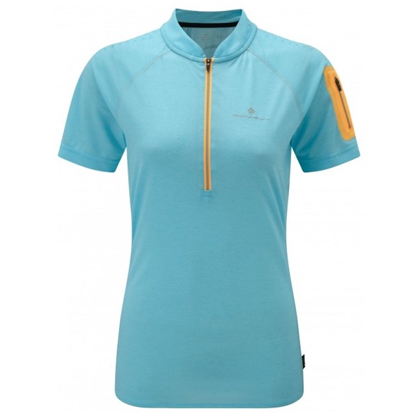 Ron Hill Women's Infinity SS Zip Tee