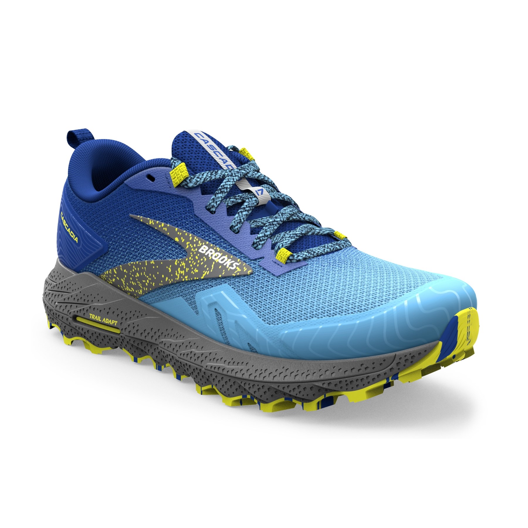 Brooks Mens Cascadia 17 Blue / Surf the  / Sulphur
