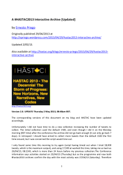 A #HASTAC2013 Interactive Archive