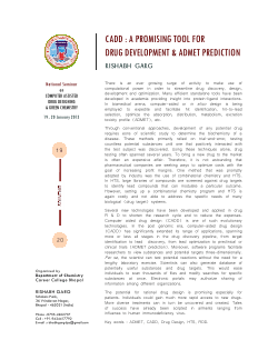 Computer Aided Drug Designing for Drug Development & ADMET Prediction