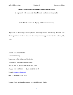 <strong>Nuclear receptor subfamily 4 group A member 2 inhibits activation of ERK signaling and cell growth in response to β-adrenergic stimulation in adult rat cardiomyocytes</strong>
