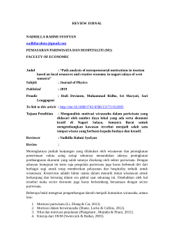 Review Jurnal Path Analysis Docx