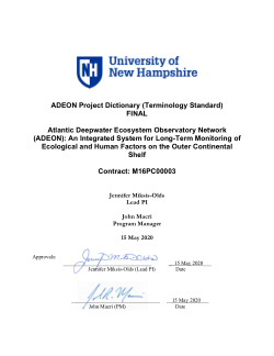 Project Dictionary: Terminology Standard.