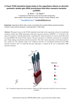 A Visual TCAD simulation based study on the capacitance effects on ultra-thin symmetric double gate (SDG) junctionless field effect nanowire transistor (JLFENT)