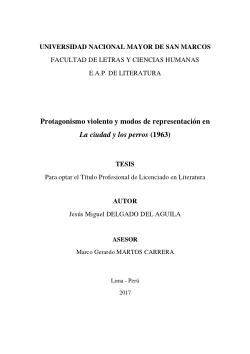 Protagonismo violento y modos de representación en <i>La ciudad y los perros</i> (1963)