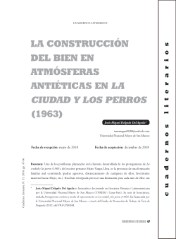 La construcción del bien en atmósferas antiéticas en <i>La ciudad y los perros</i> (1963)