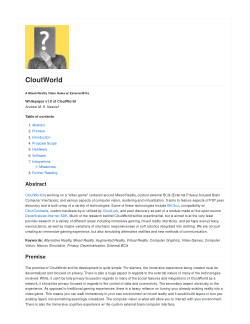 CloutWorld: A Mixed Reality Video Game w/ External BCIs