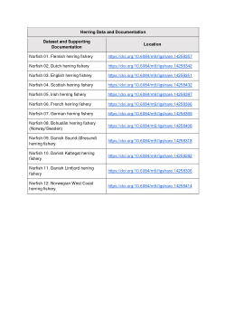 Norfish Datasets and Supporting Documentation Lists