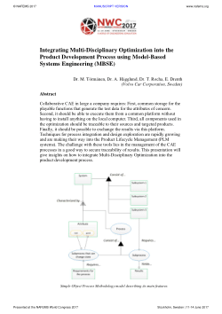 Multi-Disciplinary Optimization using Model-Based Systems