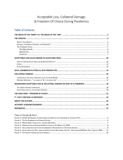 Acceptable Loss, Collateral Damage, & Freedom Of Choice During Pandemics