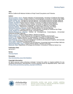 Mexico-California Bi-National Initiative of Kelp Forest Ecosystems and Fisheries