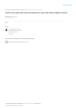 CORD and SDN Technology Deployment and the Security Issues