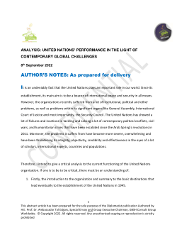 ANALYSIS: UNITED NATIONS’ PERFORMANCE IN THE LIGHT OF CONTEMPORARY GLOBAL CHALLENGES by Prof Tal Edgars.pdf