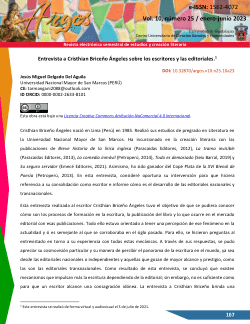 Entrevista a Cristhian Briceño Ángeles sobre los escritores y las editoriales