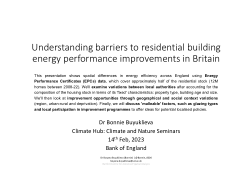 Presentation: Understanding barriers to residential building energy performance improvements in Britain