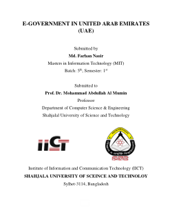 E-GOVERNMENT IN UNITED ARAB EMIRATES (UAE)