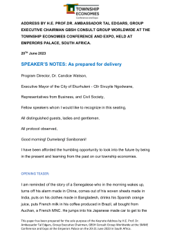 The viability and economics of townships economies