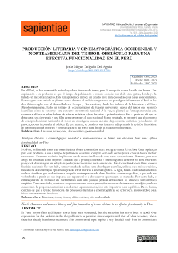 Producción literaria y cinematográfica occidental y norteamericana sobre el terror: obstáculo para una efectiva funcionalidad en el Perú