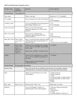 Survey on drugs other than nicotine used with electronic cigarettes.