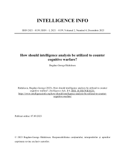 How should intelligence analysis be utilized to counter cognitive warfare?