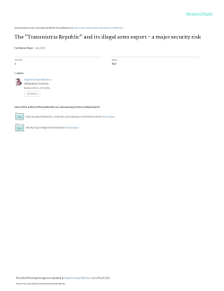 <b>The "Transnistria Republic" and its illegal arms export - a major security risk</b>