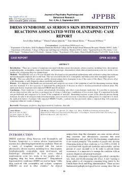 Item - DRESS SYNDROME AS SERIOUS SKIN HYPERSENSITIVITY REACTIONS ASSOCIATED  WITH OLANZAPINE: CASE REPORT - figshare - Figshare