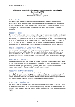 White Paper: Advancing Sustainable Composites in Materials Technology for Sustainability
