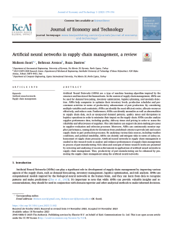 Artificial Neural Networks in Supply Chain Management, A Review