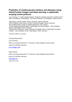Prediction of cardiovascular markers and diseases using retinal fundus images and deep learning: a systematic scoping review protocol