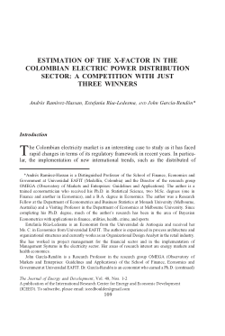 <b>“Estimation of the X-Factor in the Colombian Electric Power Distribution Sector: A Competition with Just Three Winners,” </b><b><i>The Journal of Energy and Development</i></b><b>, vol. 48, no. 1, </b><b>pp. 109–128</b>