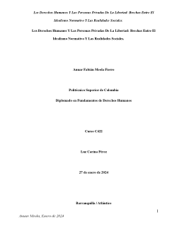 Los Derechos Humanos Y Las Personas Privadas De La Libertad: Brechas Entre El Idealismo Normativo Y Las Realidades Sociales