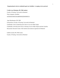 <b>Organizational crisis in residential aged care facilities: A scoping review protocol</b>
