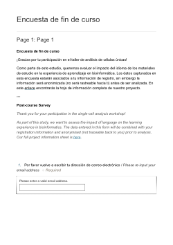 'Spanscriptomics': Towards Bioinformatics in Spanish.