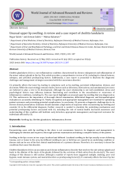 Unusual upper lip swelling: A review and a case report of cheilitis landularis